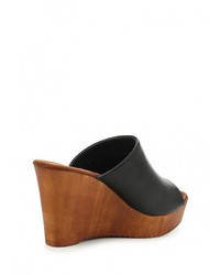 Женские черные кожаные босоножки от Buonarotti