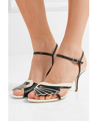 Женские черные кожаные босоножки от Malone Souliers