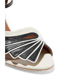 Женские черные кожаные босоножки от Malone Souliers