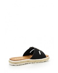 Женские черные кожаные босоножки от Catherine