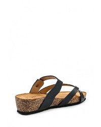 Женские черные кожаные босоножки от Clowse