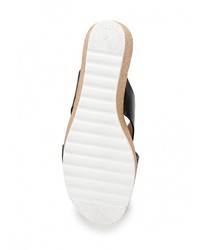 Женские черные кожаные босоножки от Diamantique