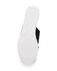 Женские черные кожаные босоножки от Diamantique