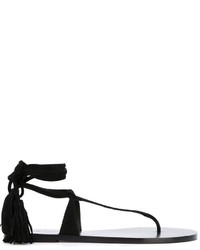 Женские черные кожаные босоножки от Etoile Isabel Marant