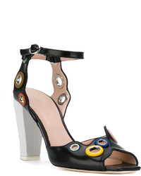 Женские черные кожаные босоножки от Christopher Kane