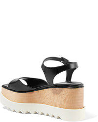 Женские черные кожаные босоножки от Stella McCartney