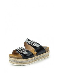 Женские черные кожаные босоножки от Guapissima