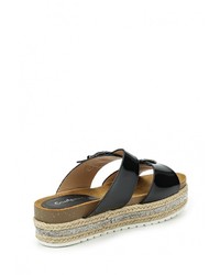 Женские черные кожаные босоножки от Guapissima