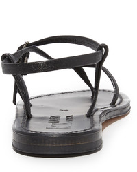 Женские черные кожаные босоножки от K. Jacques