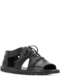 Женские черные кожаные босоножки от Marsèll