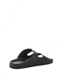 Женские черные кожаные босоножки от Malien