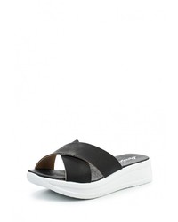 Женские черные кожаные босоножки от Martin Pescatore