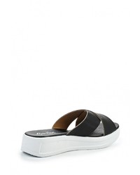 Женские черные кожаные босоножки от Martin Pescatore