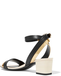 Женские черные кожаные босоножки от Lanvin