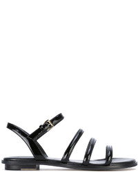 Женские черные кожаные босоножки от MICHAEL Michael Kors