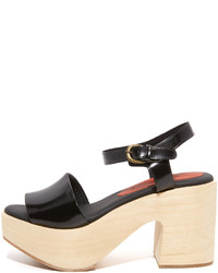 Женские черные кожаные босоножки от Rachel Comey