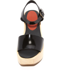 Женские черные кожаные босоножки от Rachel Comey