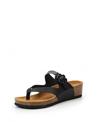 Женские черные кожаные босоножки от Renda