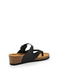 Женские черные кожаные босоножки от Renda