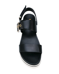 Женские черные кожаные босоножки от Baldinini