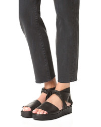 Женские черные кожаные босоножки от Ld Tuttle