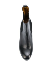 Черные кожаные ботильоны на танкетке от Clergerie