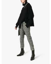 Черные кожаные ботильоны на танкетке от Ann Demeulemeester