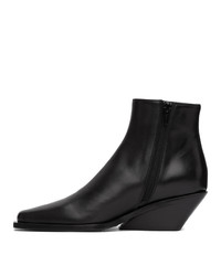 Черные кожаные ботильоны на танкетке от Ann Demeulemeester