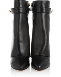 Черные кожаные ботильоны на танкетке от Givenchy