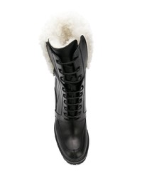 Черные кожаные ботильоны на шнуровке от Givenchy
