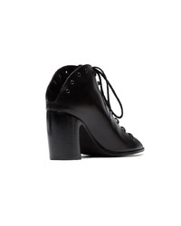 Черные кожаные ботильоны на шнуровке от Ann Demeulemeester