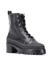 Черные кожаные ботильоны на шнуровке от Nicole Saldaña