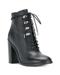 Черные кожаные ботильоны на шнуровке от Diesel