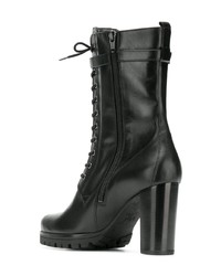 Черные кожаные ботильоны на шнуровке от Högl