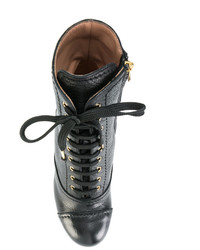 Черные кожаные ботильоны на шнуровке от L'Autre Chose
