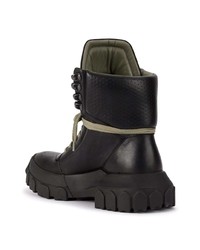 Черные кожаные ботильоны на шнуровке от Rick Owens