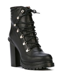 Черные кожаные ботильоны на шнуровке от Barbara Bui