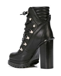 Черные кожаные ботильоны на шнуровке от Barbara Bui
