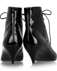 Черные кожаные ботильоны на шнуровке от Saint Laurent
