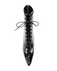 Черные кожаные ботильоны на шнуровке от Dorateymur