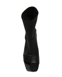 Черные кожаные ботильоны с вырезом от Gloria Coelho