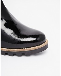 Черные кожаные ботильоны с вырезом от Miista