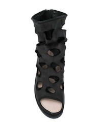 Черные кожаные ботильоны с вырезом от Trippen