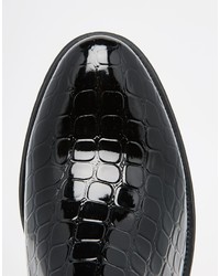 Черные кожаные ботильоны с вырезом от Daisy Street