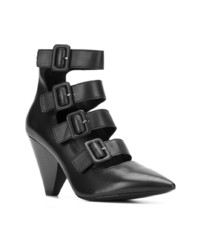 Черные кожаные ботильоны с вырезом от Ash