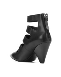 Черные кожаные ботильоны с вырезом от Ash