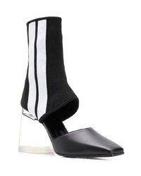 Черные кожаные ботильоны с вырезом от Palm Angels