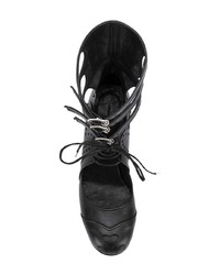 Черные кожаные ботильоны с вырезом от MARQUES ALMEIDA