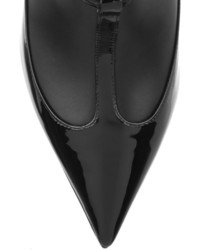 Черные кожаные ботильоны с вырезом от Valentino
