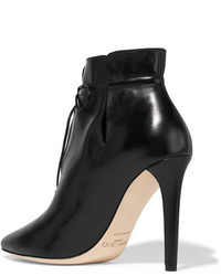 Черные кожаные ботильоны с вырезом от Jimmy Choo